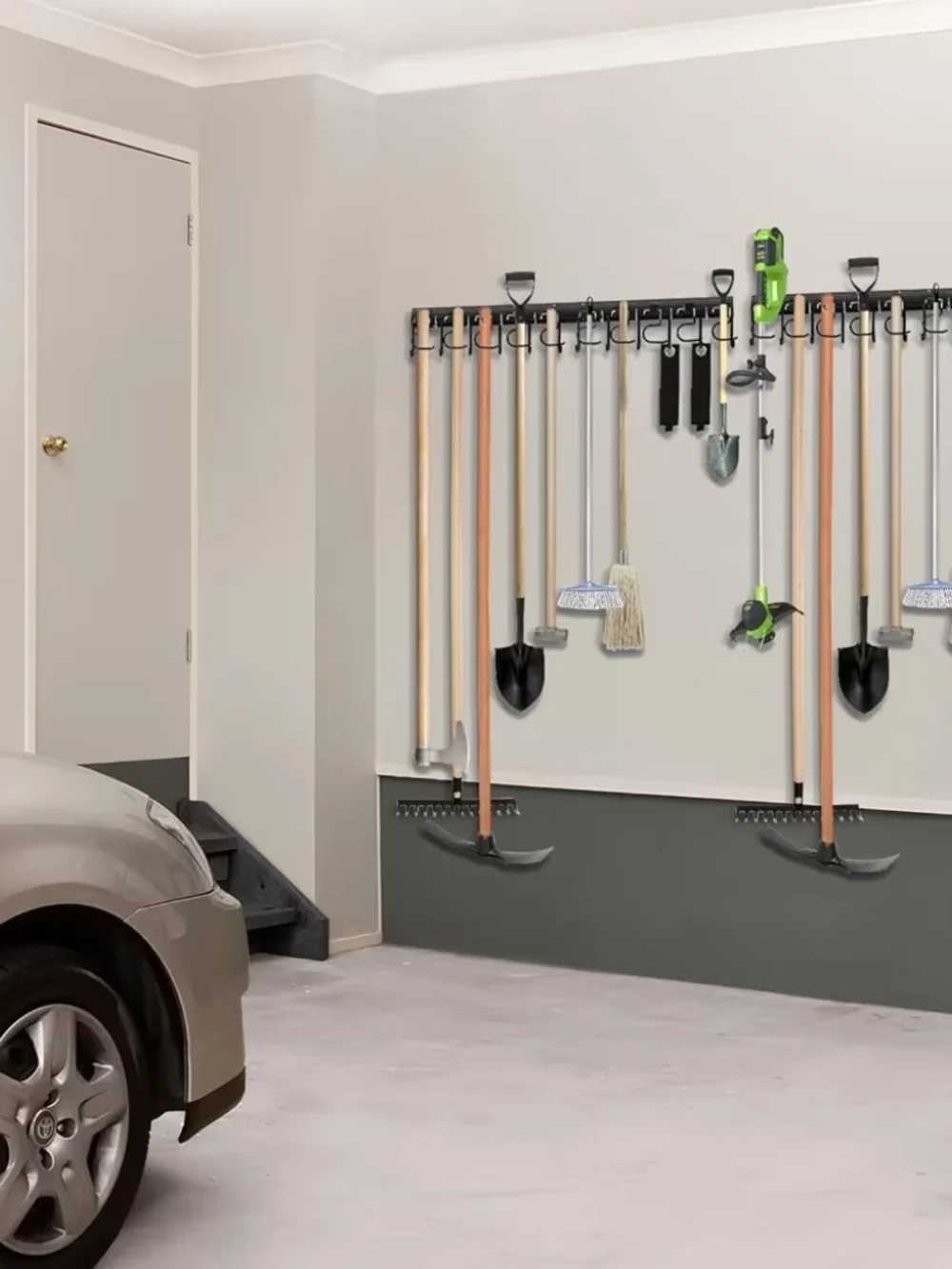 Metal Garage Tool Organizer Wall Mount, 4 Pack Garden Tool Organizer With Extens